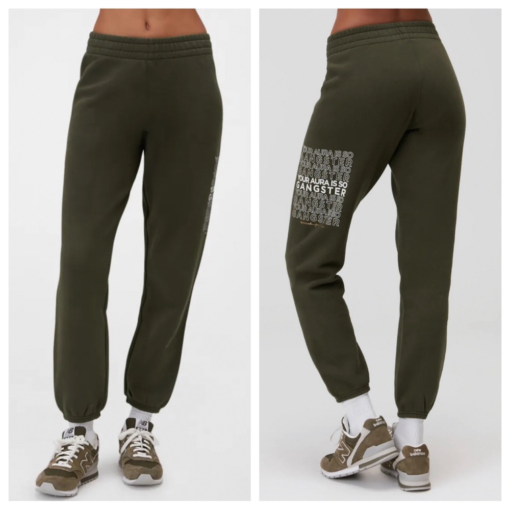 Spiritual Gangster Green Boyfriend Sweatpants Sz XS